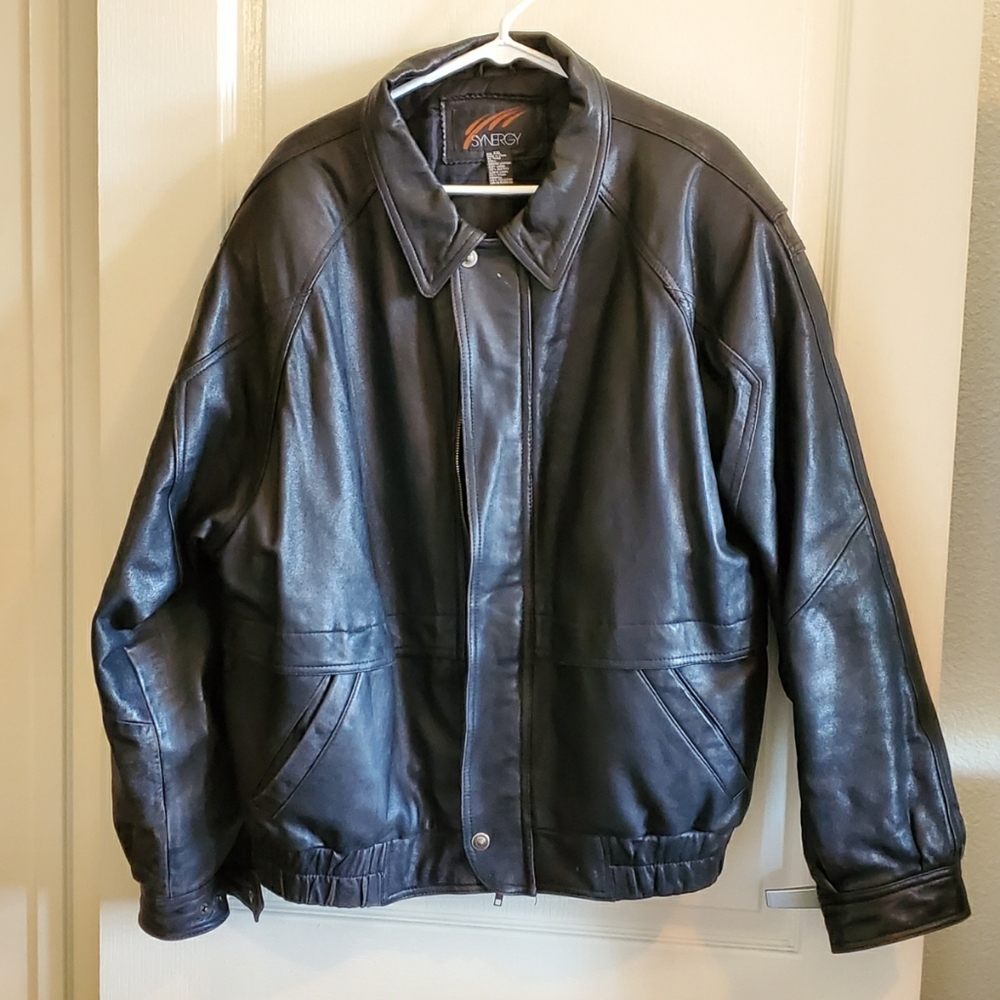 Synergy Mens Leather Jacket